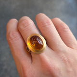Golden Tourmaline Ring in 22k and 18k Gold