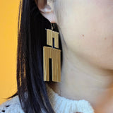 Cutaway Person Earrings in Gold-Fill