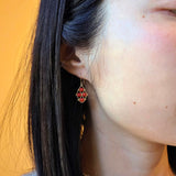 Coral Single Nugget Earrings
