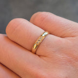 Gold and Diamond Milgrain Stacking Ring