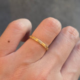 2mm Hand Engraved Variation Band in 18k Yellow Gold