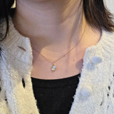 White Sapphire Rosecut Pendant in 22k and 14k Gold