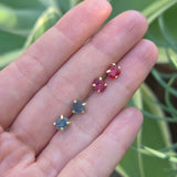 Rough Ruby Earrings in 18k Yellow Gold