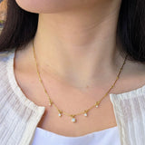 Lantern Necklace with Graduated Diamonds in 18k Gold
