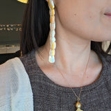 18k Coral and Golden Pearl Pendant