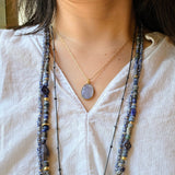 Chalcedony Scarab Pendant in 18k Gold