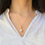 Sugar Babe Freshwater Pearl Drop Pendant in 18k Gold
