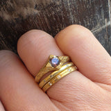 Sapphire Star Ring in 18k Yellow Gold