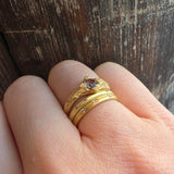 Sapphire Star Ring in 18k Yellow Gold