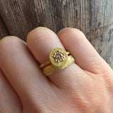Compressed Sand Band in 18k Yellow Gold