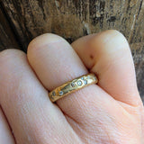 Celestial Ring in 14k Gold with White and Cognac Diamonds