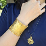 Gold-electroplated Copper Cuff Bracelet
