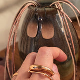 Thick Organic Band in 10k Rose Gold
