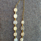 Antler Slice & Brass Link Necklace