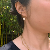 Small Goshenite Earrings in 14k Yellow Gold