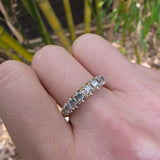 Inanna Ring with Grey Diamonds in 18k Warm White Gold
