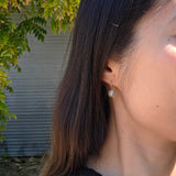 Icy Rosecut Rounded Rectangle Diamond Earrings in 18k Yellow Gold