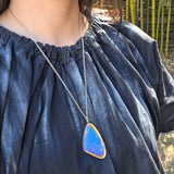 Large Morpho Wing Pendant in 18k Yellow Gold