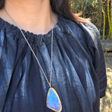 Large Morpho Wing Pendant in 18k Yellow Gold
