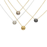 Hatachi Necklace in 18k Palladium White Gold with Grey Diamond on 18k Yellow Gold Chain