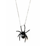 Spider Necklace in Oxidized Silver
