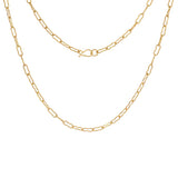 Bone Link Chain Necklace in 18k Yellow Gold - 16.5"