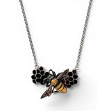 Honey Bee on Honeycomb II Necklace