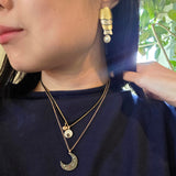 Tiny Solomon in 14k Yellow Gold with Diamond Necklace