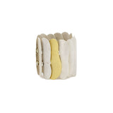 Leaf Band in Silver & 18k Yellow Gold