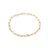Bone Link Chain Bracelet in 18k Yellow Gold - 7.25"