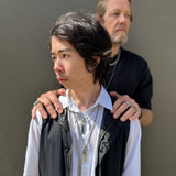 Adaptation Plate Necklace with Indicolite in Silver - 50cm