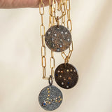 Alrescha Constellation of Pisces Necklace with Caramel Candy Sapphires