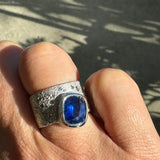 Custom Asymmetrical Sapphire Anniversary Ring