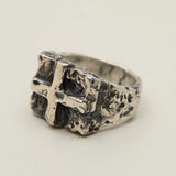 Stavroz Ring in Oxidized Silver