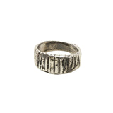 Large Shell Ring in Oxidized Silver