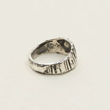 Large Shell Ring in Oxidized Silver