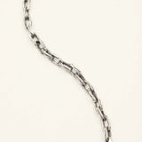 Link Necklace in Oxidized Silver