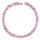 Tiny Chain Necklace in Pink