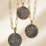 Alrescha Constellation of Pisces Necklace with Caramel Candy Sapphires