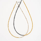 Seed Necklace in 18k Yellow Gold and Silver