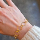 Hand Forged Chain Bracelet in 22k Gold