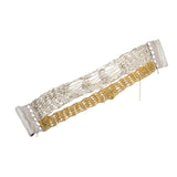Split Band Bracelet in Silver and Gold Vermeil