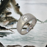 Custom Forged Band Ring in Platinum