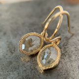 Geometric Australian Diamond Earrings in 18k Yellow Gold