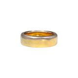 6.2mm Dipped Modeled Band in 18k Yellow Gold and 18k Palladium White Gold