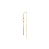 Toggle Diamond Chain Earring in 10k Yellow Gold
