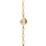Toggle Diamond Chain Earring in 10k Yellow Gold