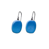 Celia Earrings with Blue Enamel