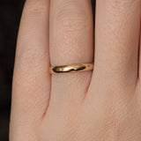 3mm Cloak Band with White Diamonds in 18k Yellow Gold