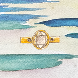 Custom 18k Yellow Engagement Ring with Diamonds